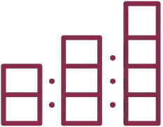 Bar chart graph outline icon