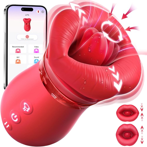 5IN1 Mouth Sucking Vibrator Rose Sex Toy